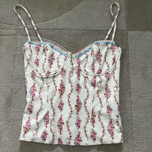 Medium Edikted Indira Printed Cupped Lace Up Corset